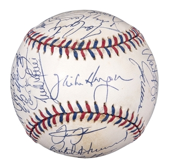 1996 All Star Game Team Signed Baseball With 30 Signatures Including Ripken & Boggs (PSA/DNA)